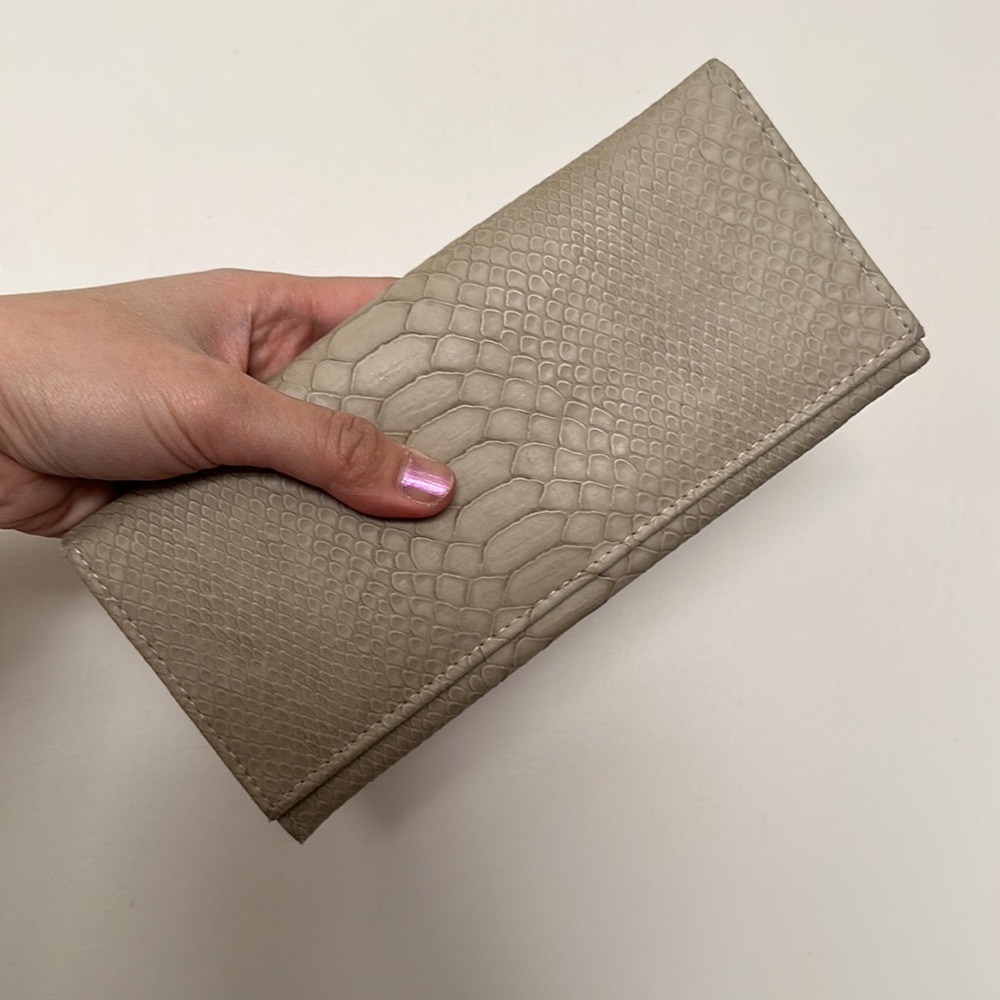 Faux Snakeskin Wallet